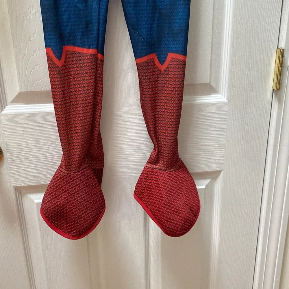 3/$39 - Superman Man Of Steel Muscle Bodysuit Costume, Attached Boots, Youth Med